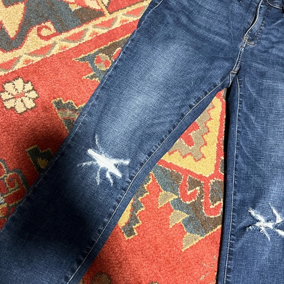 Pistola Blue Skinny Jeans with Distressed Knees - Picture 2 of 4